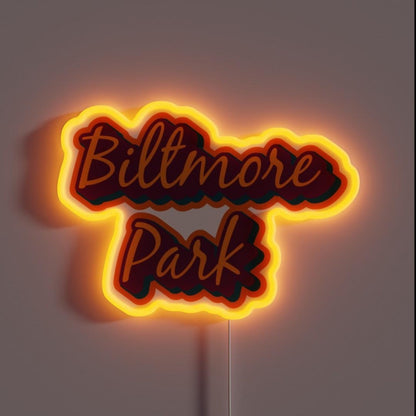 Biltmore Park Nc Asheville Wnc Rgb Led Neon Sign - Custom LED neon sign front view