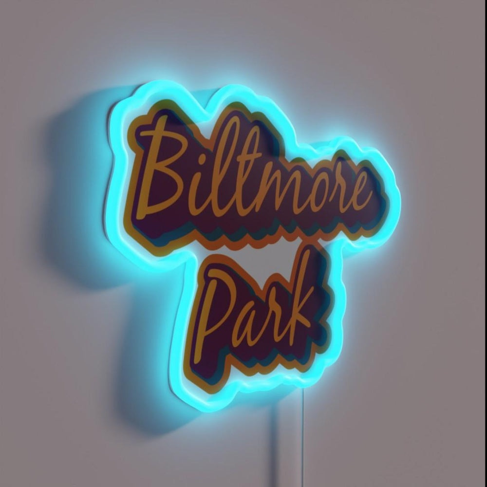 Biltmore Park Nc Asheville Wnc Rgb Led Neon Sign - LED neon sign close-up detail