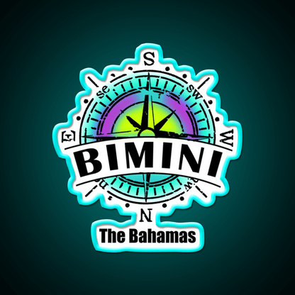 Bimini The Bahamas Cocktail Bar Decor Led Neon Sign Rgb Color - Shineneon
