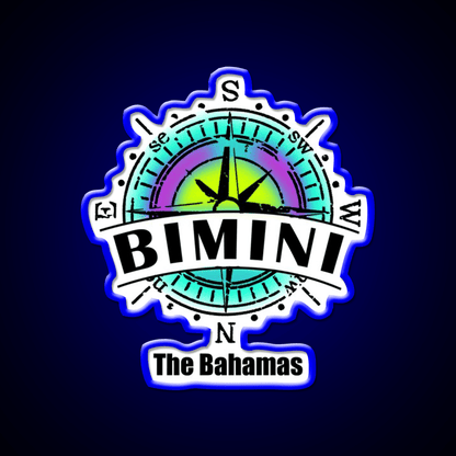 Bimini The Bahamas Cocktail Bar Decor Led Neon Sign Rgb Color - Shineneon