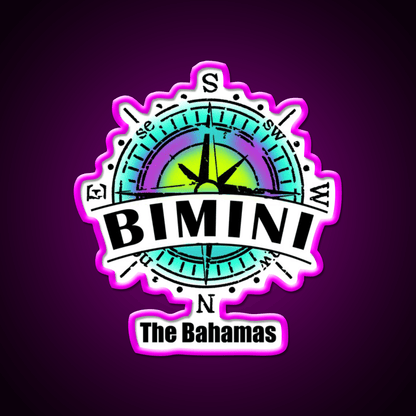 Bimini The Bahamas Cocktail Bar Decor Led Neon Sign Rgb Color - Shineneon