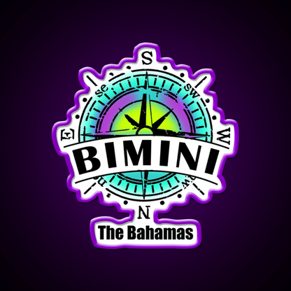 Bimini The Bahamas Cocktail Bar Decor Led Neon Sign Rgb Color - Shineneon