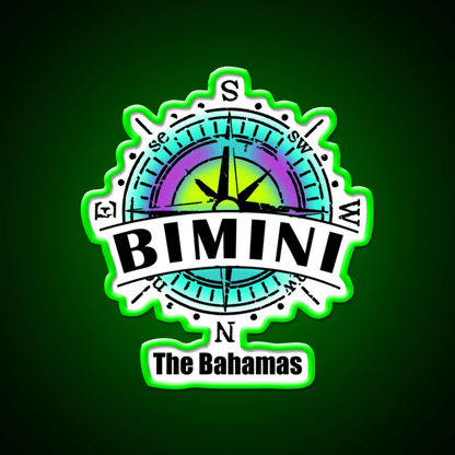 Bimini The Bahamas Cocktail Bar Decor Led Neon Sign Rgb Color - Shineneon