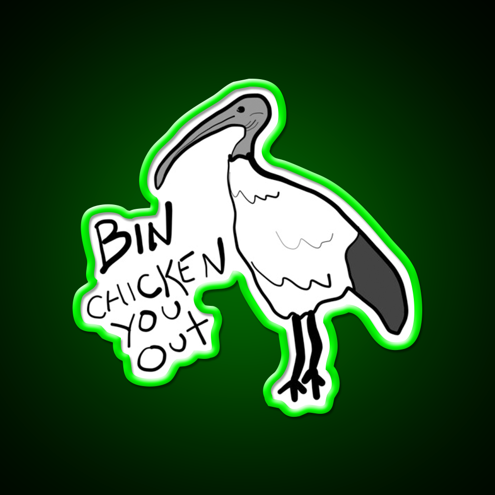 Bin Chicken You Out Ibis Style Beer Bar Decor Led Neon Sign Rgb Color - LED neon sign view 8