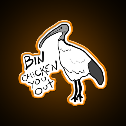 Bin Chicken You Out Ibis Style Beer Bar Decor Led Neon Sign Rgb Color - LED neon sign view 6