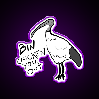 Bin Chicken You Out Ibis Style Beer Bar Decor Led Neon Sign Rgb Color - LED neon sign view 9
