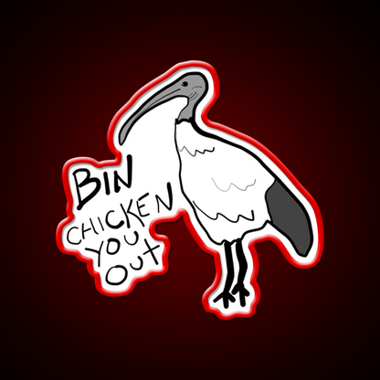 Bin Chicken You Out Ibis Style Beer Bar Decor Led Neon Sign Rgb Color - LED neon sign view 10