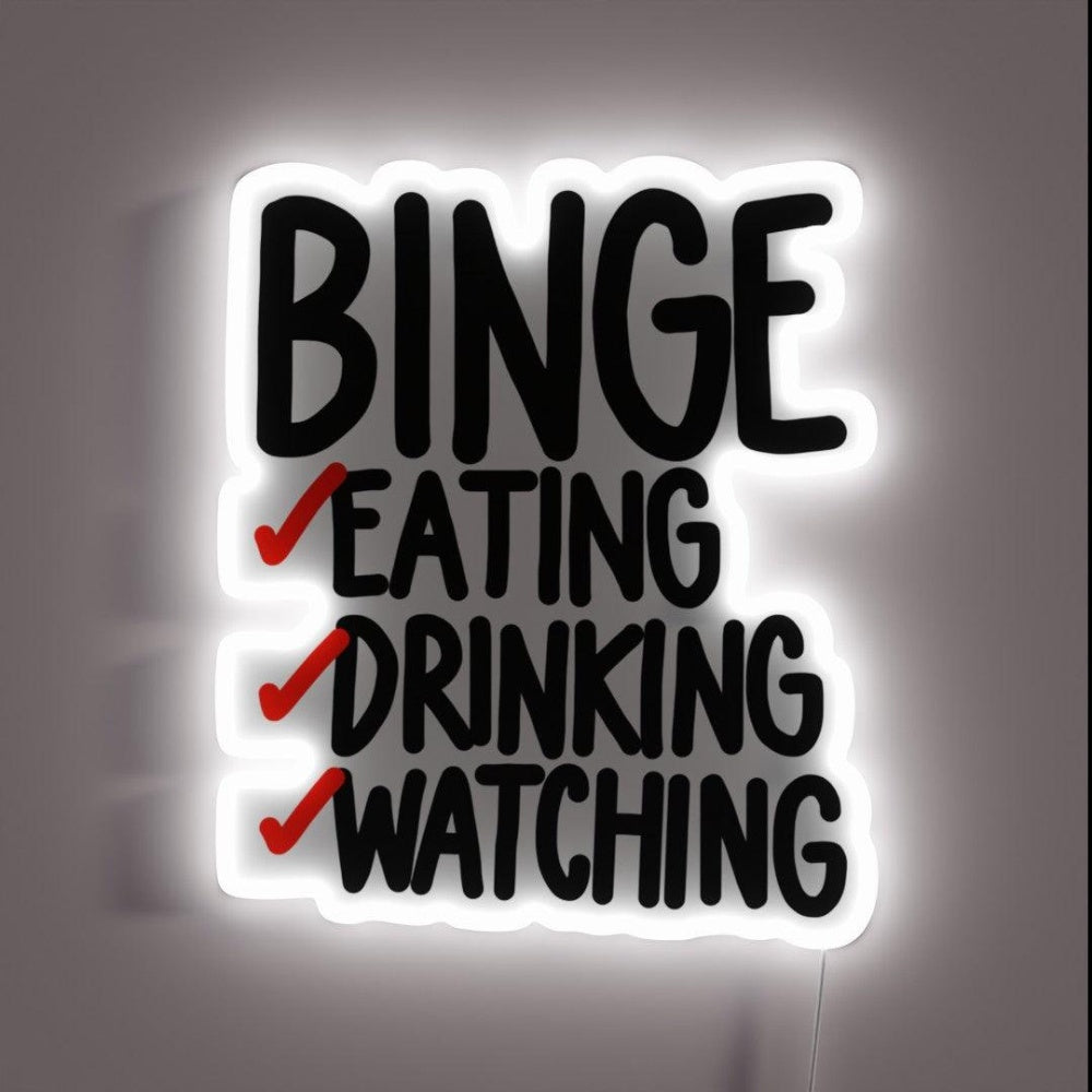 Binge Rgb Led Neon Sign - Custom LED neon sign front view