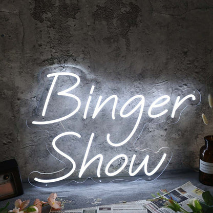 Binger Show White Led Neon Sign - Shineneon
