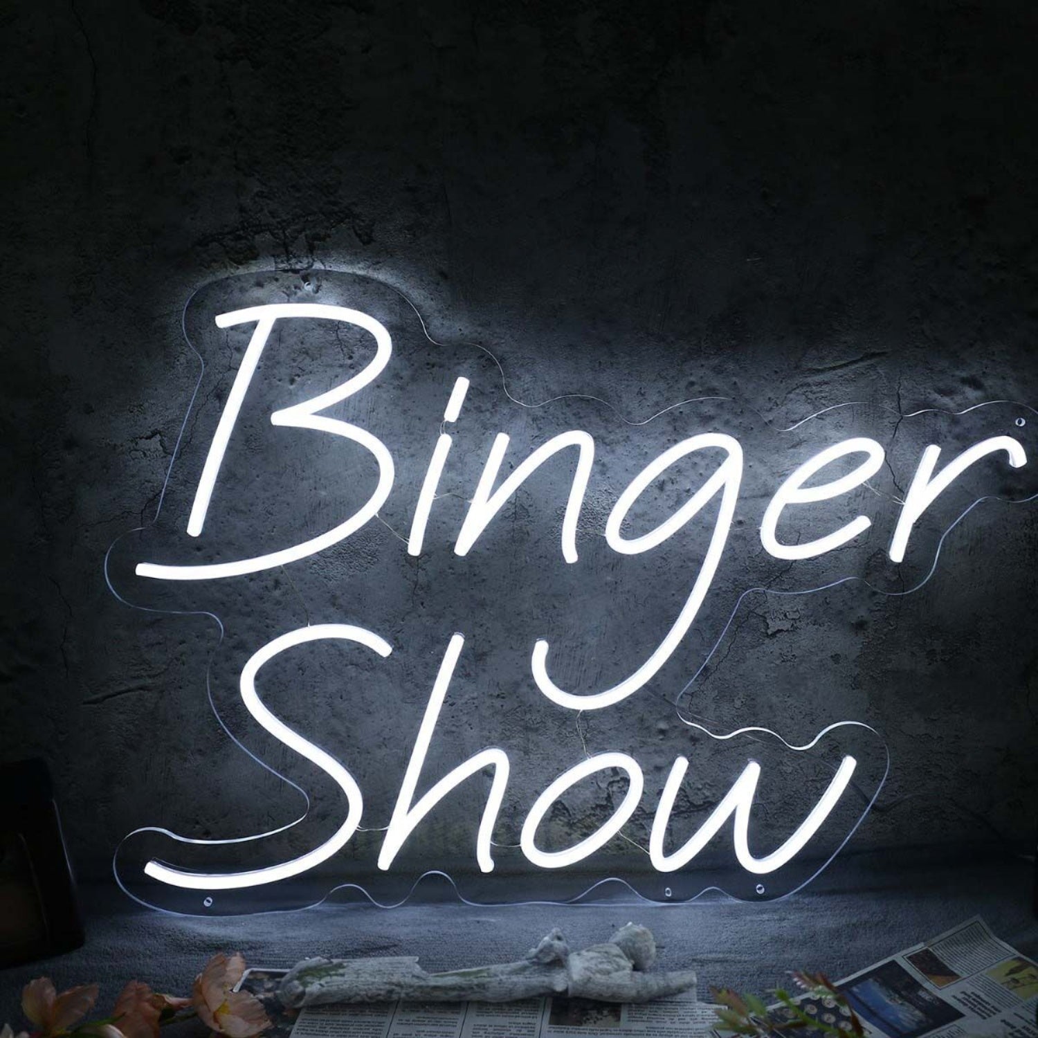 Binger Show White Led Neon Sign - Shineneon