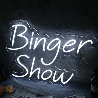 Binger Show White Led Neon Sign - Shineneon