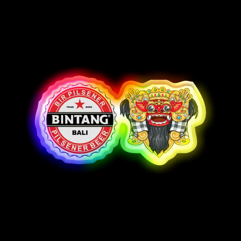 Bintang Bali Beer Bar Decor Led Neon Sign Rgb Color - LED neon sign close-up detail