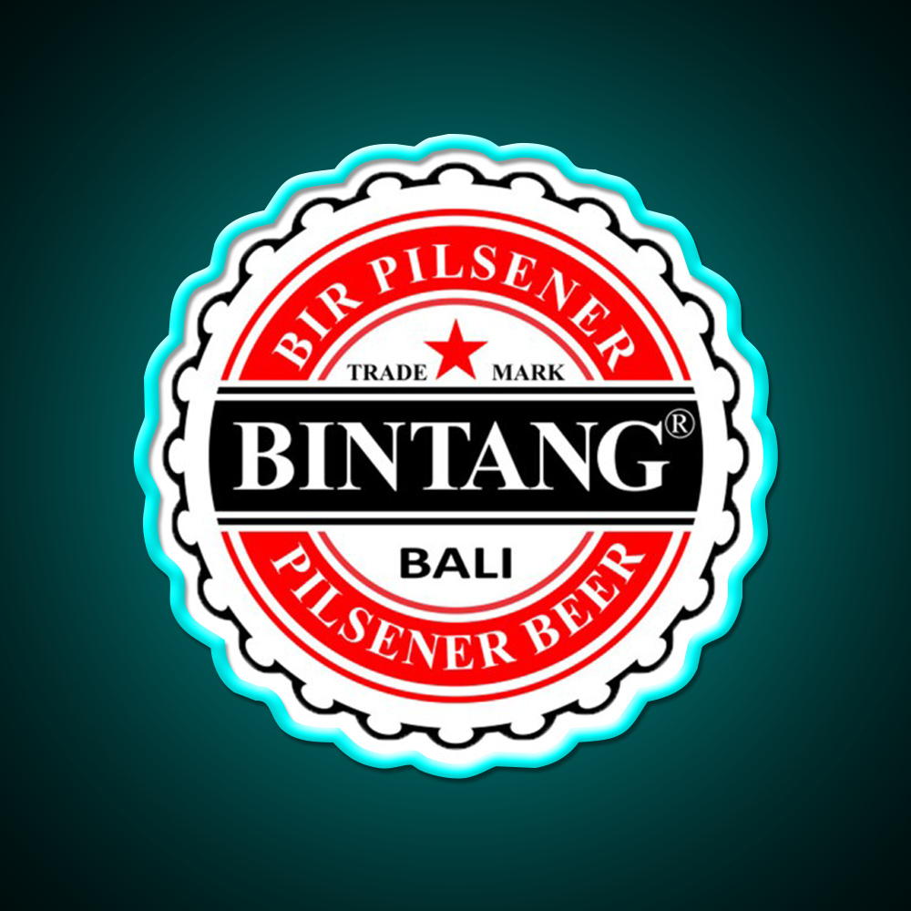 Bintang Bali Indonesia Beer Bar Decor Led Neon Sign Rgb Color - Size and dimension reference