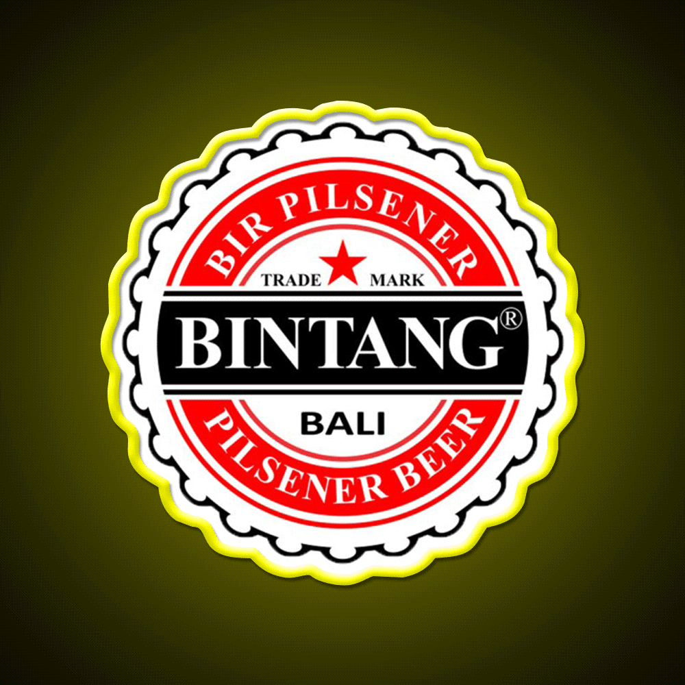 Bintang Bali Indonesia Beer Bar Decor Led Neon Sign Rgb Color - Custom LED neon sign front view