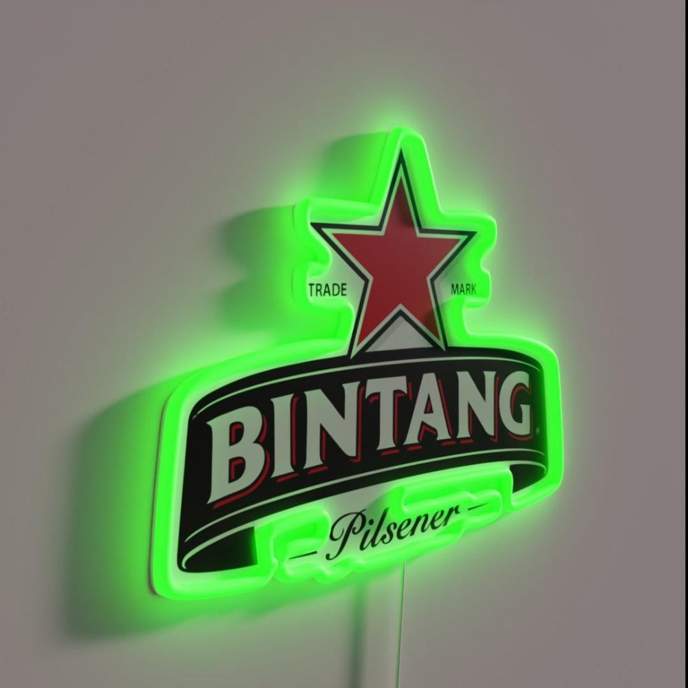 Bintang Beer Rgb Led Neon Sign - LED neon sign close-up detail