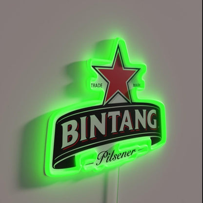 Bintang Beer Rgb Led Neon Sign - LED neon sign close-up detail