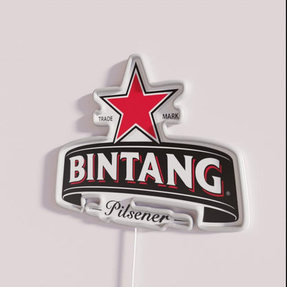 Bintang Beer Rgb Led Neon Sign - Neon sign mounted on wall in room