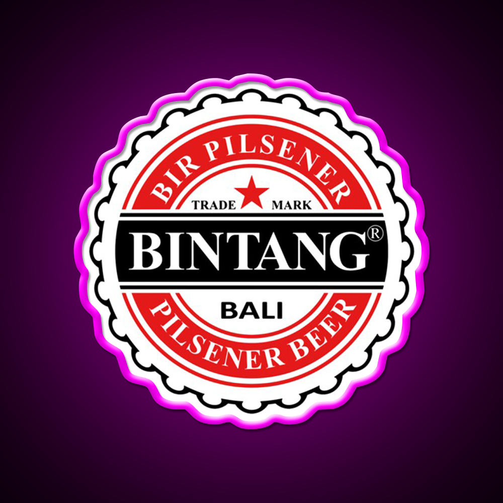Bintang Beer Style Straight Beer Bar Decor Led Neon Sign Rgb Color - Neon sign mounted on wall in room