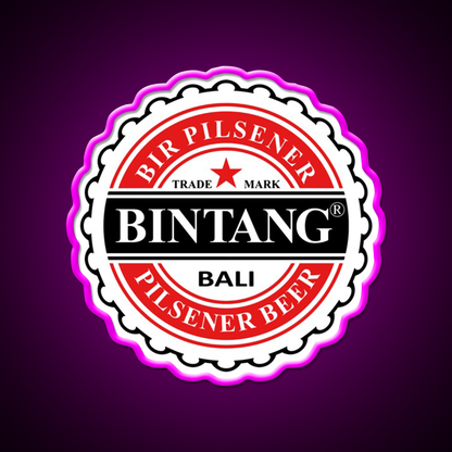 Bintang Beer Style Straight Beer Bar Decor Led Neon Sign Rgb Color - Neon sign mounted on wall in room
