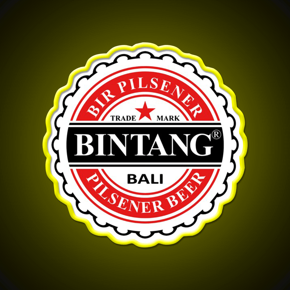 Bintang Beer Style Straight Beer Bar Decor Led Neon Sign Rgb Color - Custom LED neon sign front view