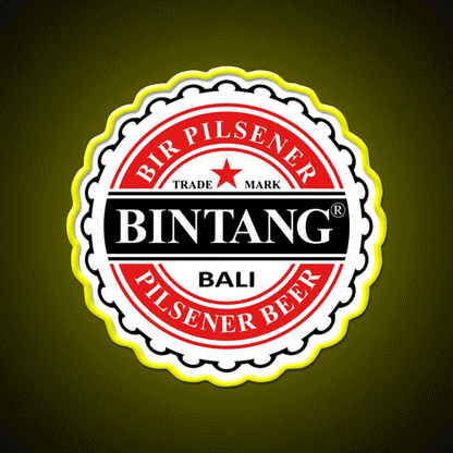 Bintang Beer Style Straight Beer Bar Decor Led Neon Sign Rgb Color - Custom LED neon sign front view