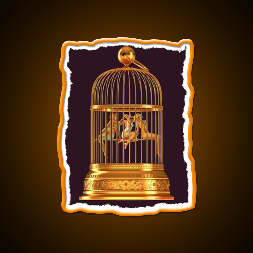 Bird Cage Cocktail Bar Decor Led Neon Sign Rgb Color - LED neon sign view 6