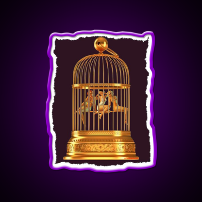 Bird Cage Cocktail Bar Decor Led Neon Sign Rgb Color - LED neon sign view 9