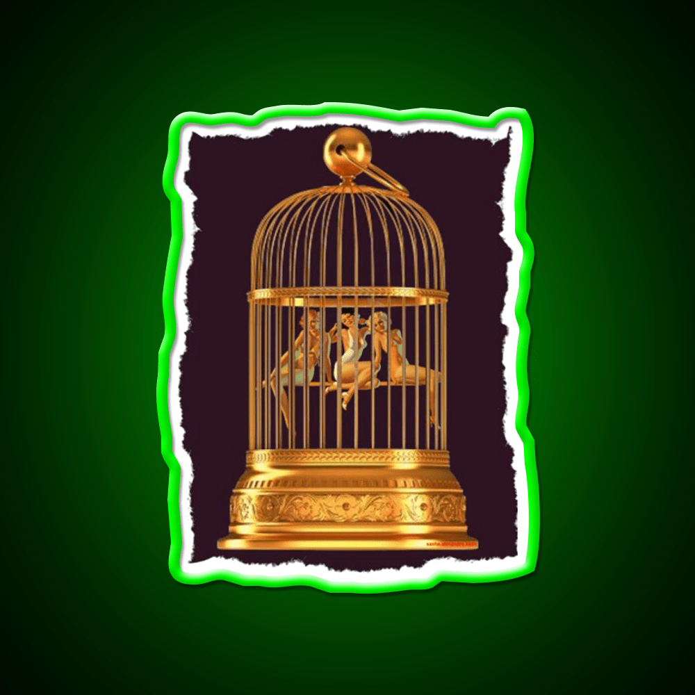 Bird Cage Cocktail Bar Decor Led Neon Sign Rgb Color - Shineneon
