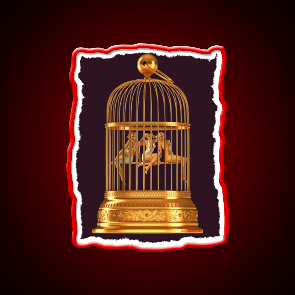 Bird Cage Cocktail Bar Decor Led Neon Sign Rgb Color - Shineneon
