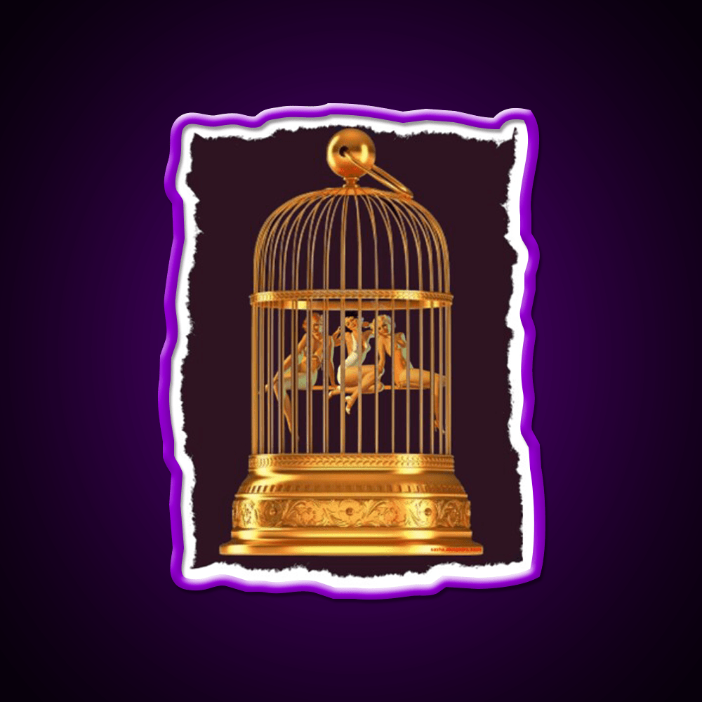 Bird Cage Cocktail Bar Decor Led Neon Sign Rgb Color - Shineneon