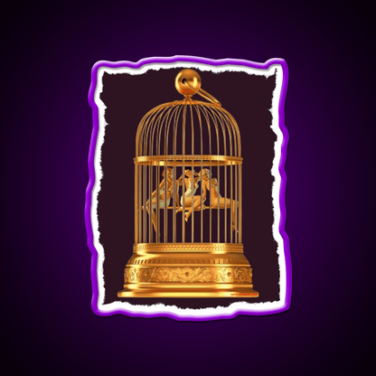 Bird Cage Cocktail Bar Decor Led Neon Sign Rgb Color - Shineneon