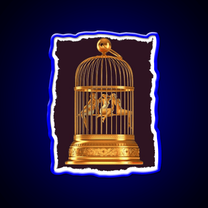 Bird Cage Cocktail Bar Decor Led Neon Sign Rgb Color - Shineneon