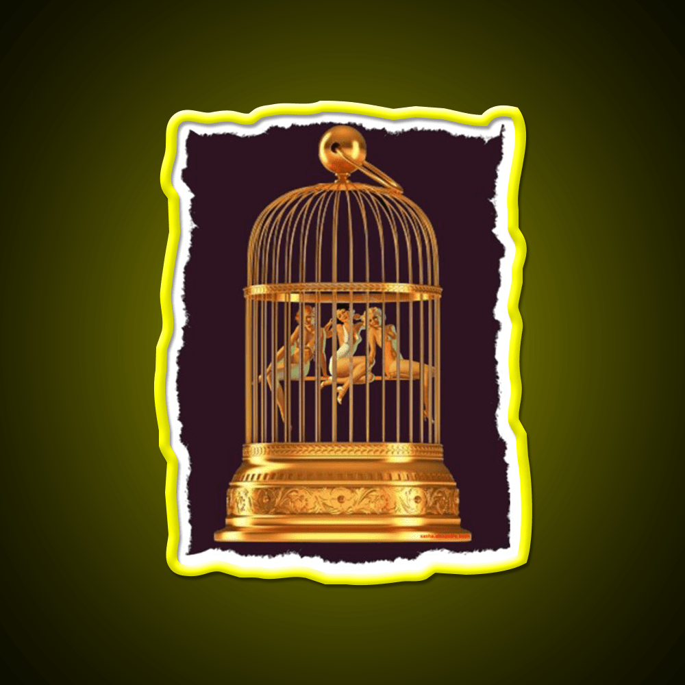 Bird Cage Cocktail Bar Decor Led Neon Sign Rgb Color - Shineneon