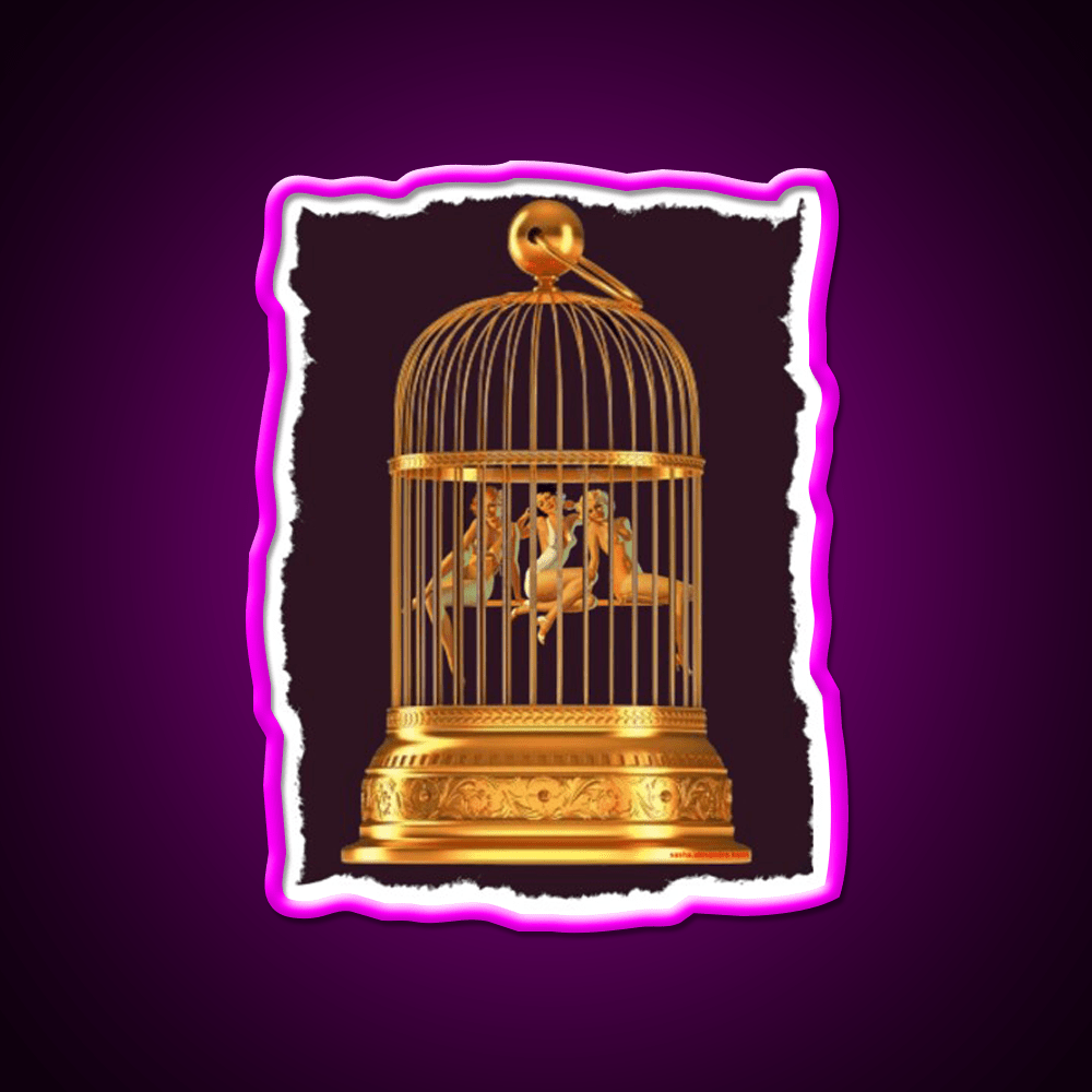 Bird Cage Cocktail Bar Decor Led Neon Sign Rgb Color - Shineneon