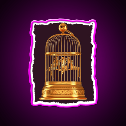 Bird Cage Cocktail Bar Decor Led Neon Sign Rgb Color - Shineneon