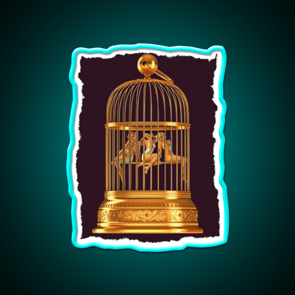 Bird Cage Cocktail Bar Decor Led Neon Sign Rgb Color - Shineneon