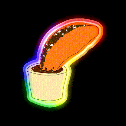 Birria Taco Led Neon Sign Mexican Food Sign Led Neon Light Rgb Color - LED neon sign close-up detail