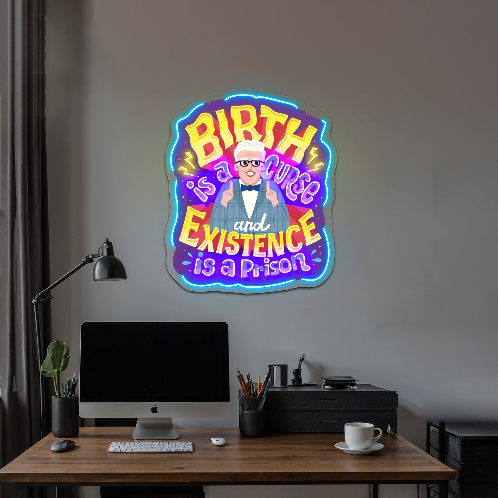 Birth Is A Curse Artwork Led Neon Sign - Shineneon