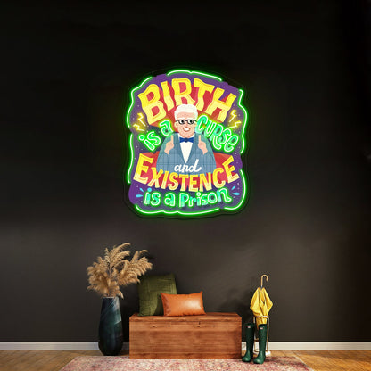Birth Is A Curse Artwork Led Neon Sign - Shineneon