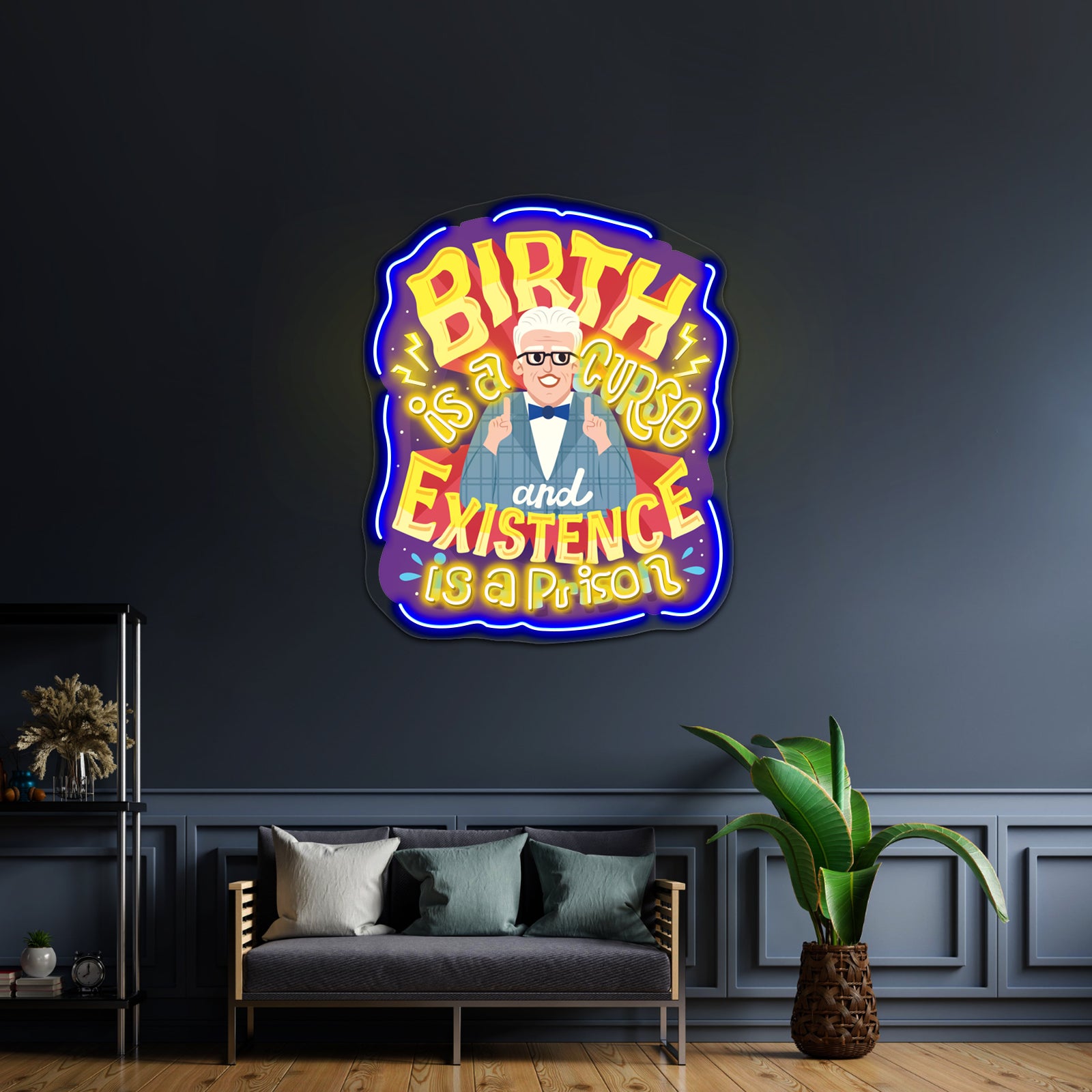 Birth Is A Curse Artwork Led Neon Sign