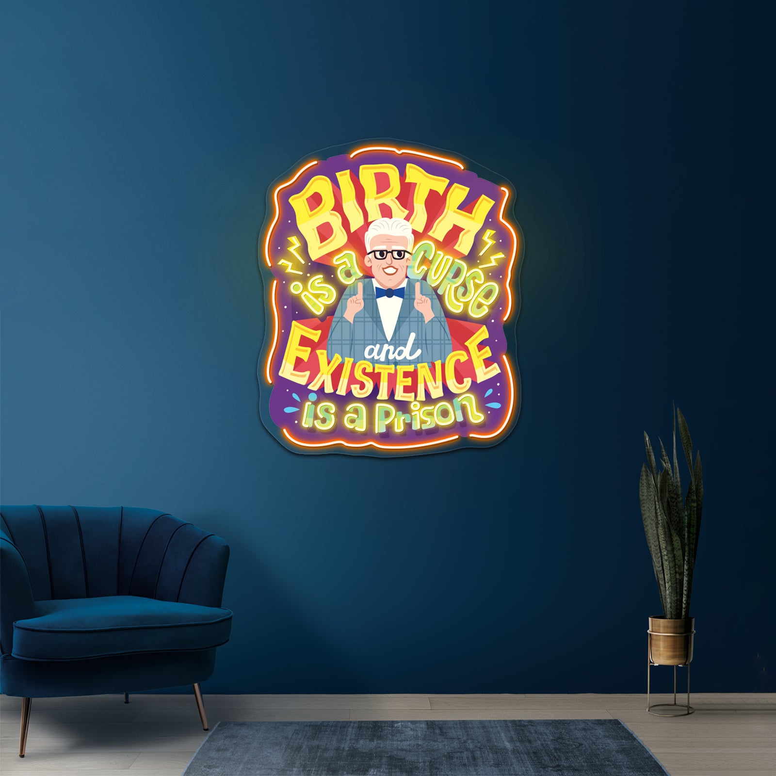Birth Is A Curse Artwork Led Neon Sign