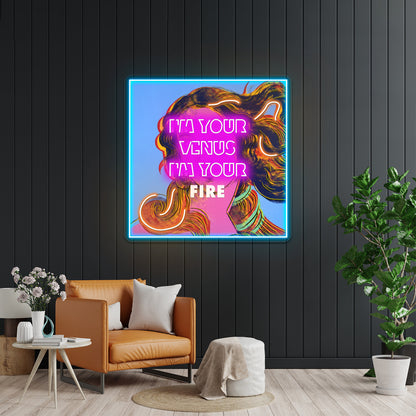 Birth Of Bananarama Artwork Led Neon Sign - Size and dimension reference
