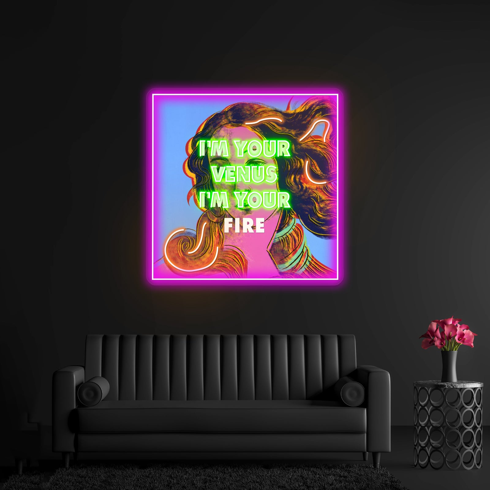 Birth Of Bananarama Artwork Led Neon Sign - LED neon sign close-up detail