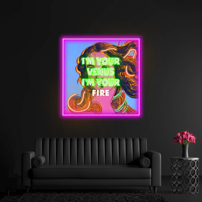 Birth Of Bananarama Artwork Led Neon Sign - LED neon sign close-up detail