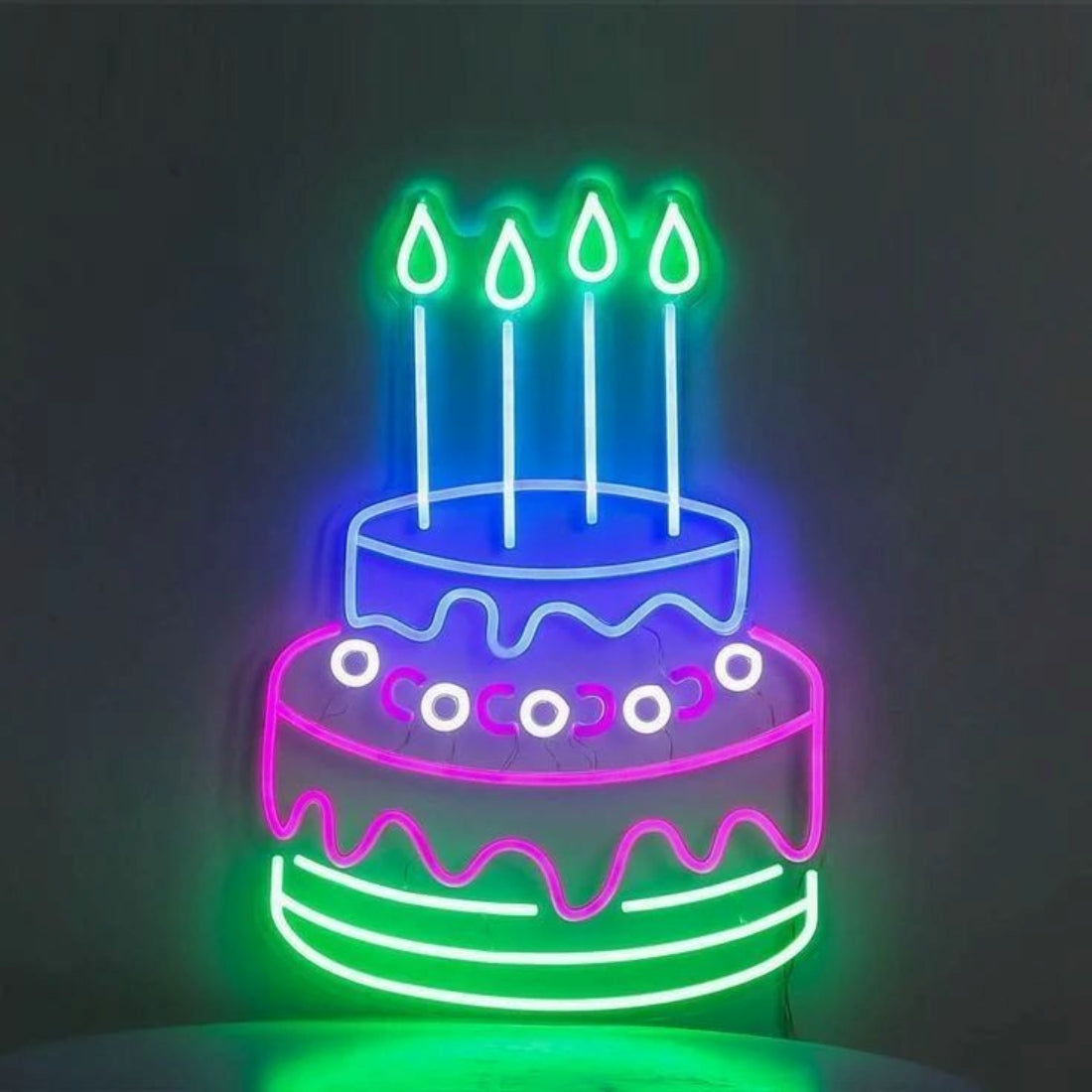 Birthday Cake Led Sign Business Neon Sign