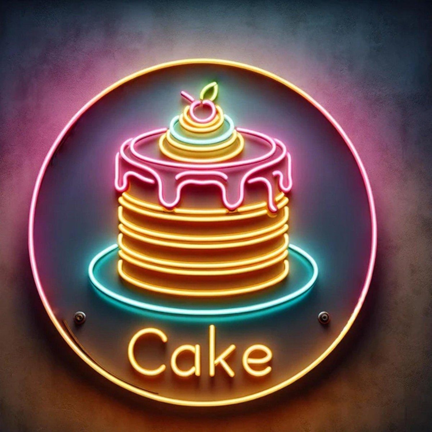 Birthday Cake Multicolor Led Neon Sign For Cafe Bakery Party Decor | Shineneon