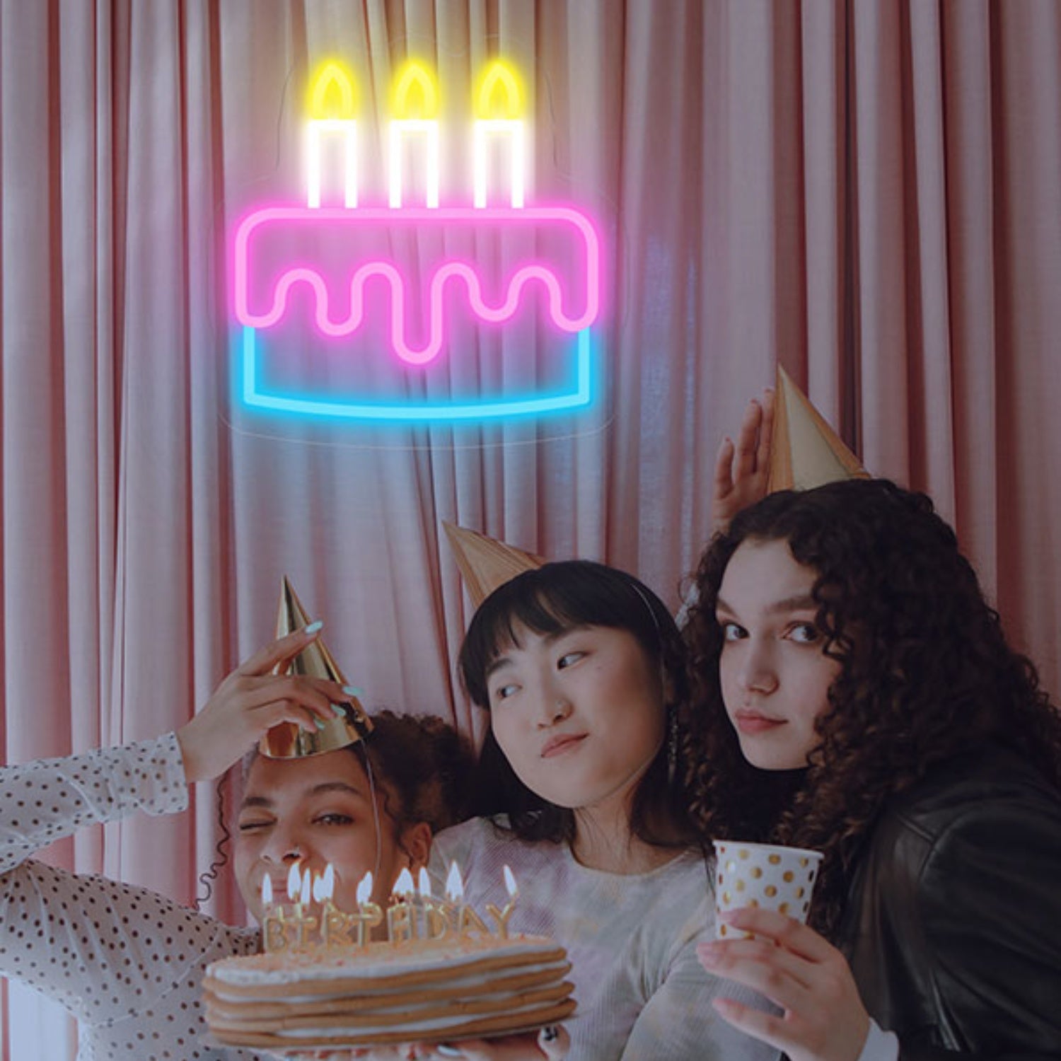 Birthday Cake Neon Sign Wall Art Decor | Shineneon