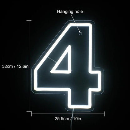 Birthday Number Led Neon Sign For Indoor Party Decor | Shineneon