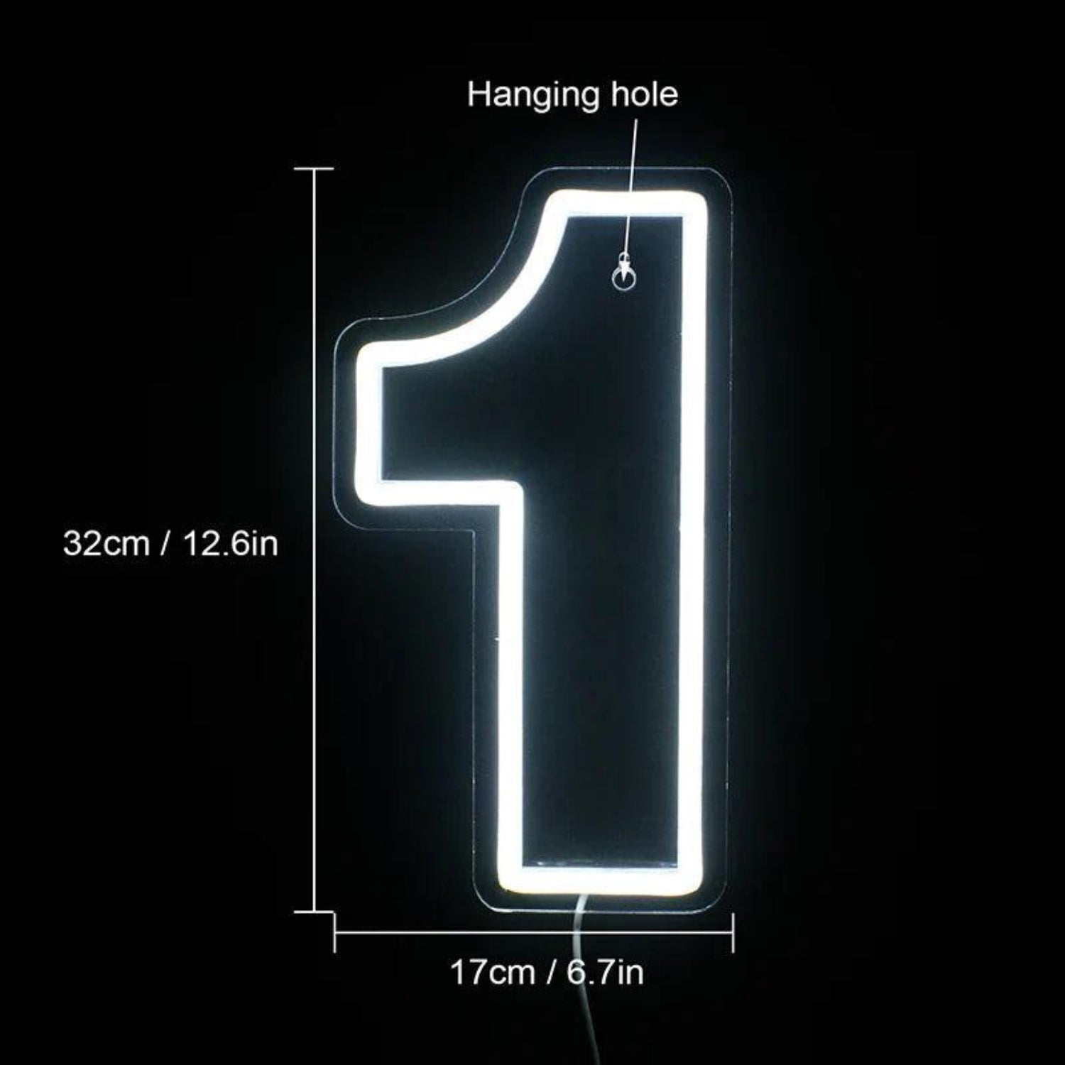 Birthday Number White Led Neon Sign Indoor Party Celebration Decor | Shineneon