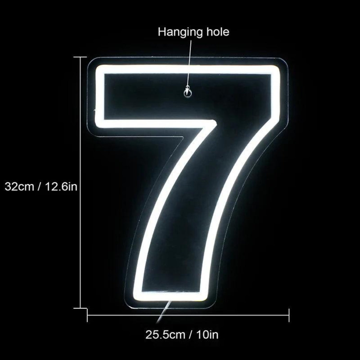 Birthday Number White Led Neon Sign Indoor Party Celebration Decor | Shineneon